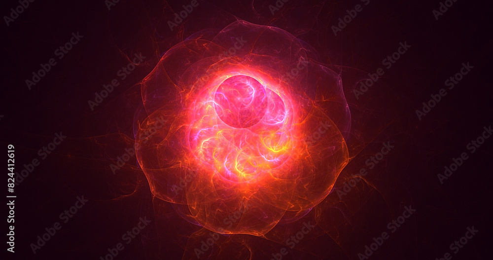 3D manual rendering abstract round light background. Its not AI Generatd illustration.