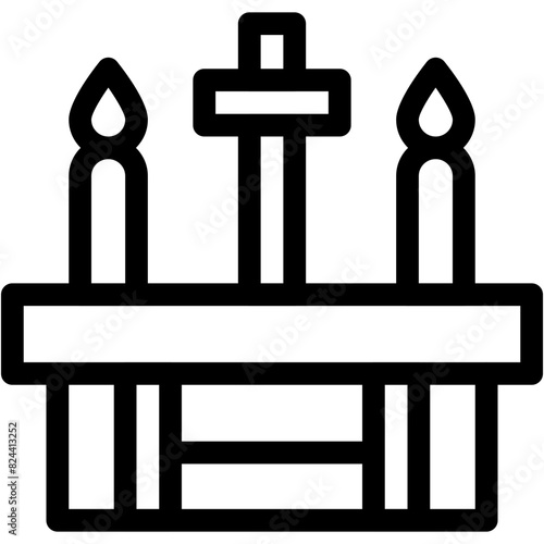 Altar, candle, church, muertos, religion Icon
