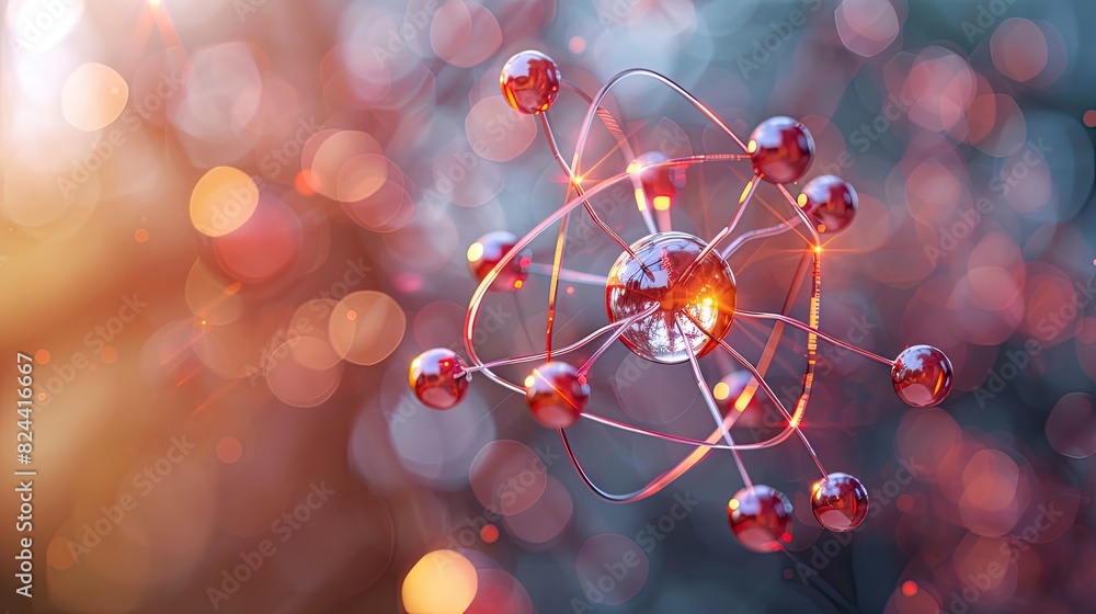 A depiction of a Niobium atom in 3D rendering, highlighting its electrons and applications in superconductor alloys A depiction of a Niobium atom in 3D rendering, highlighting its electrons and applications in superconductor alloys