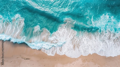 vivid visuals of a serene beach with gentle waves
