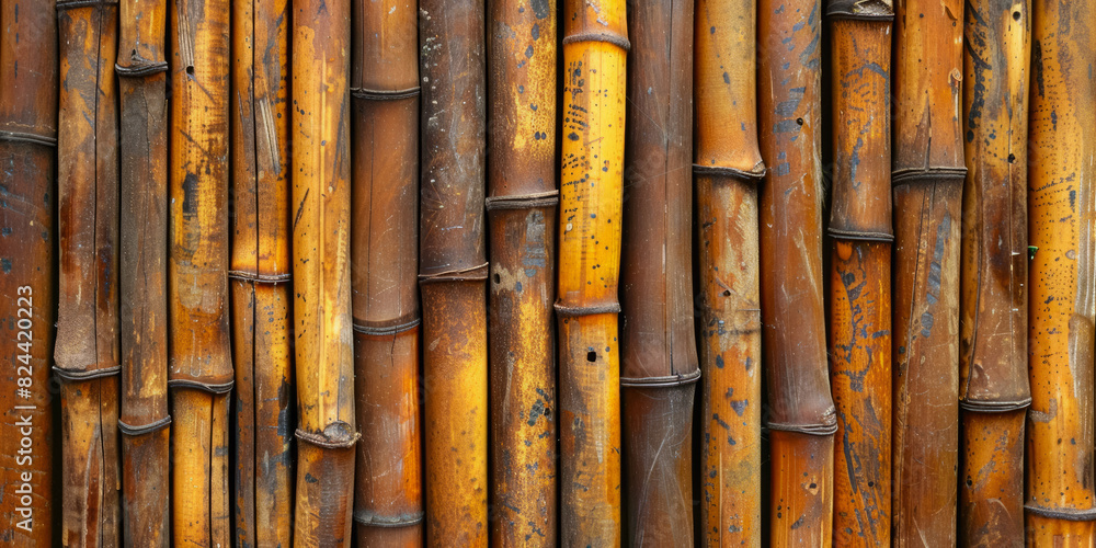 Bamboo Trunks Texture For Background Created Using Artificial Intelligence