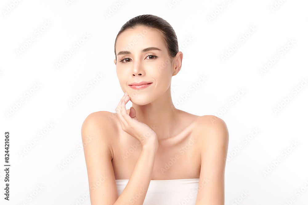 Beautiful young asian woman with clean fresh skin on white background, Face care, Facial treatment, Cosmetology, beauty and spa, Asian women portrait. Beautiful young asian woman with clean fresh skin on white background, Face care, Facial treatment, Cosmetology, beauty and spa, Asian women portrait.