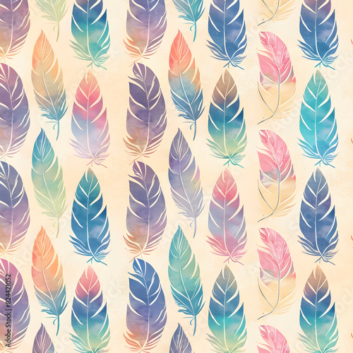  pattern with feathers