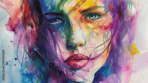 Through the use of vibrant colors and bold brushstrokes, watercolor woman portraits capture the vitality and energy of youth, infusing each artwork with a sense of life and movement 
