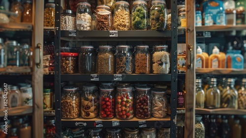 Wallpaper Mural commercial photo, close-up, pantry goods, bottom view, soft light Torontodigital.ca