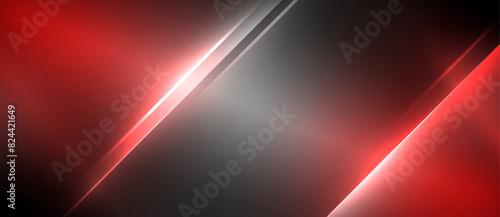 Neon dynamic diagonal light rays background. Techno digital geometric concept design for wallpaper, banner, presentation, background