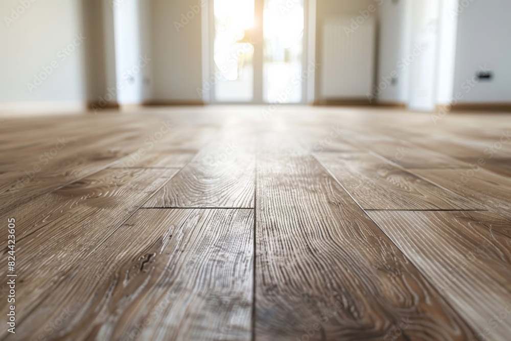 Empty bedroom interior background wooden floor created with Generative AI Empty bedroom interior background wooden floor created with Generative AI