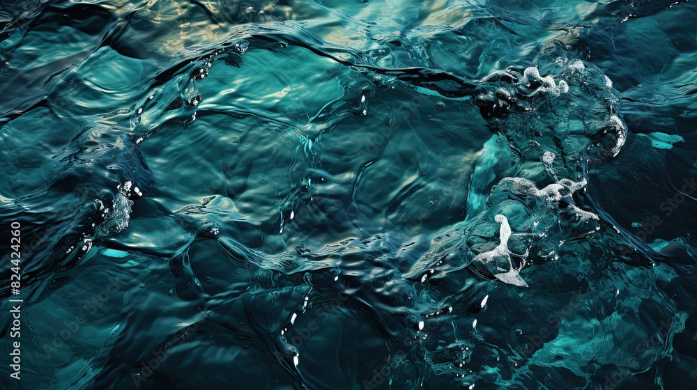 Top View Of Beautiful Wavy Water Surface Close Up Background Top View Of Beautiful Wavy Water Surface Close Up Background