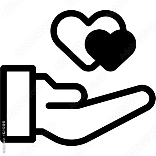 donation, care, heart, charity, solidarity Icon