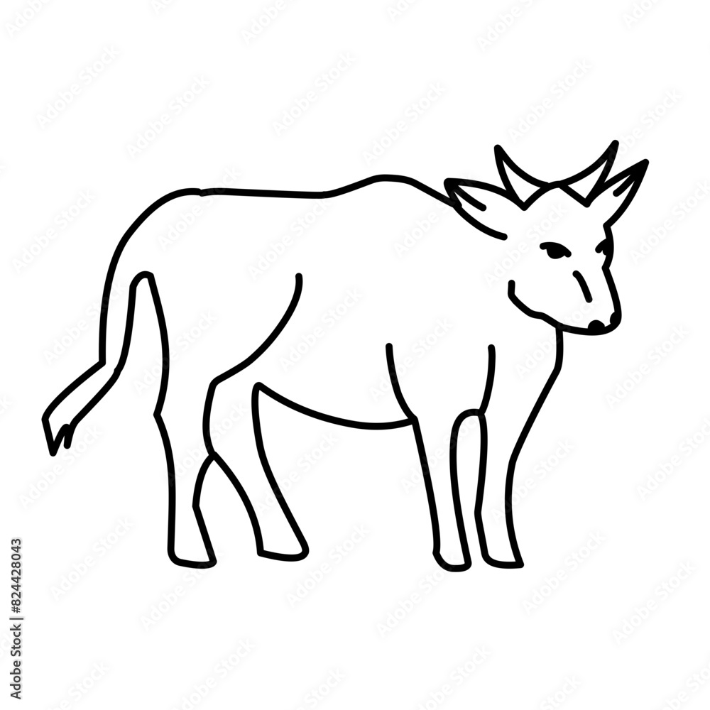 cow line icon cow line icon