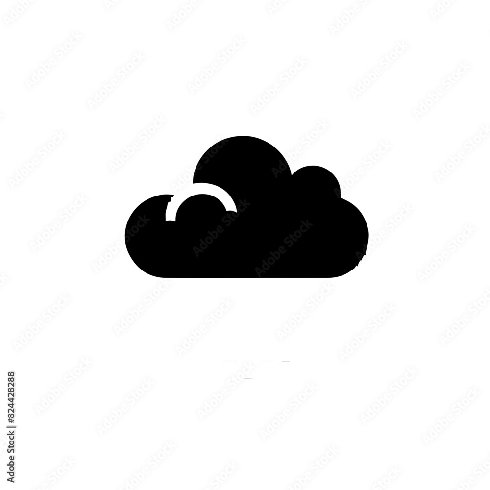 silhouette logo icon Cloud vector SVG silhouette logo icon Cloud vector SVG