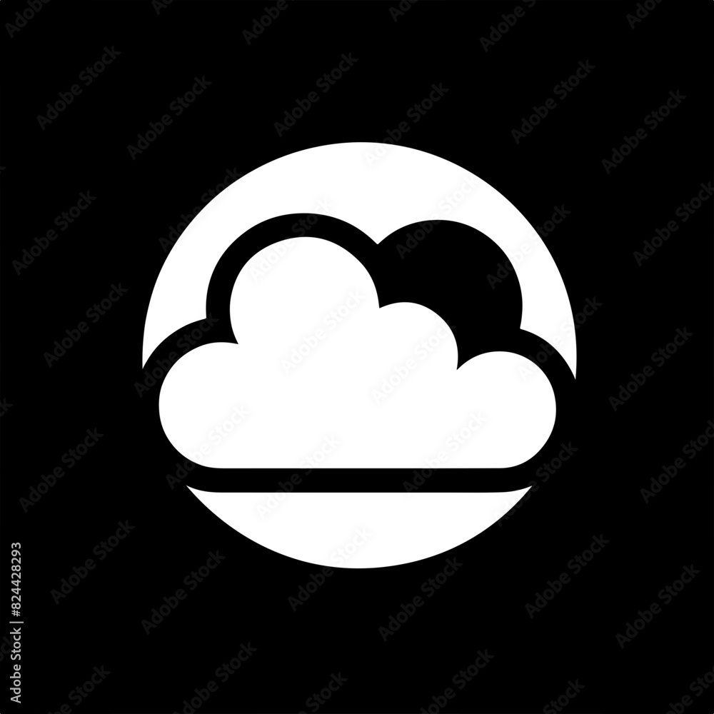 silhouette logo icon Cloud vector SVG silhouette logo icon Cloud vector SVG