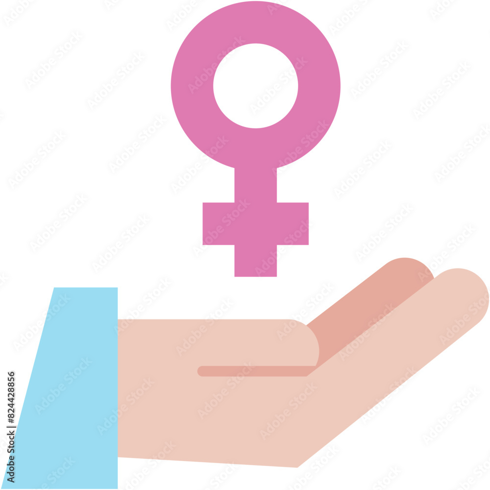 Obraz premium Hand, care, caring, protection, woman Icon