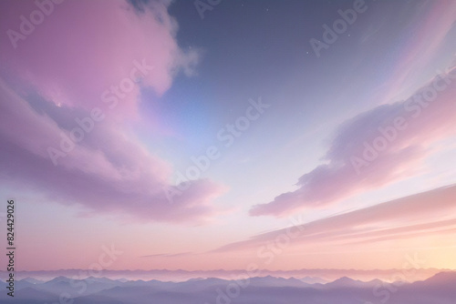 Unicorn colorful cloud background, rainbow pattern, glitter texture, pastel fantasy design, universe holographic style photo