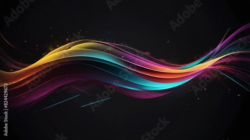 beautiful and peaceful colorful background lines illustration