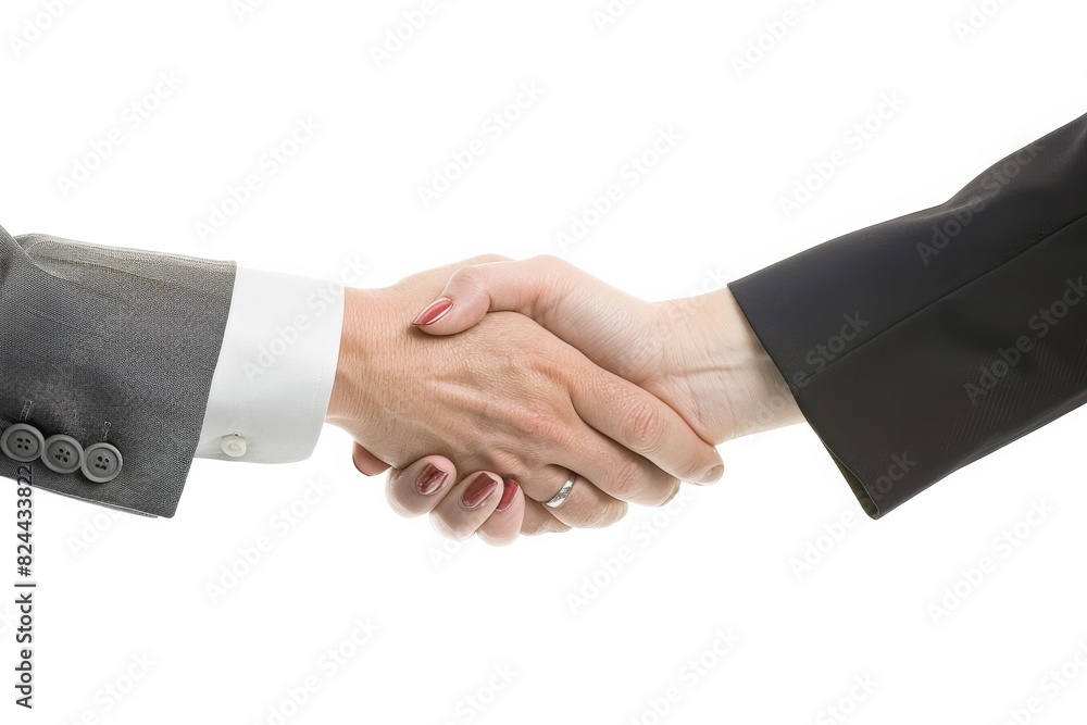 Professional Handshake After Interview: Business People in Suits Professional Handshake After Interview: Business People in Suits