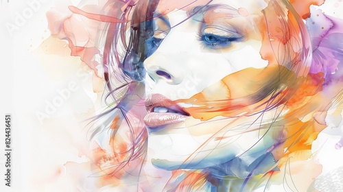 With flowing lines and subtle hues, watercolor woman portraits showcase the graceful curves of the female face, evoking a sense of elegance and sophistication that transcends time and space.