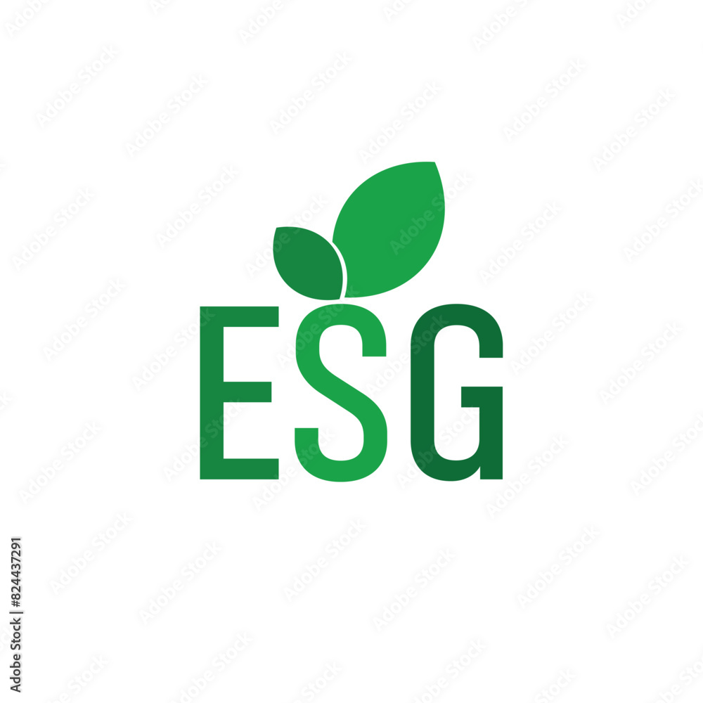 Fototapeta premium esg icons on white background 