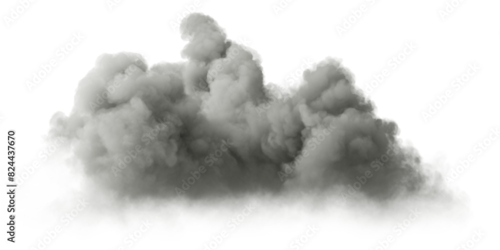 Naklejka premium Rain moody clouds ethereal on transparent background 3d render png