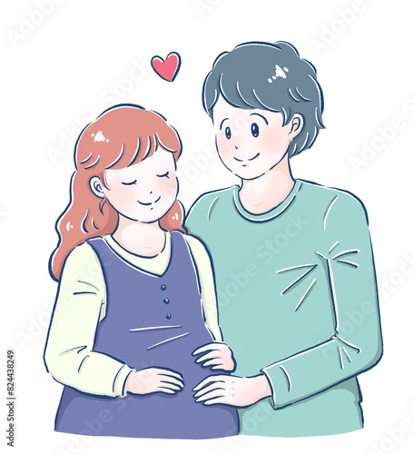 妊娠している夫婦