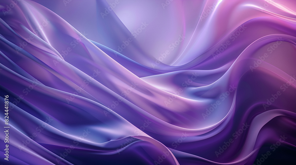 Fototapeta premium Hologram Gradient Geometric Wave Shape ,Abstract background ,White grey flow waves on colorful background ,Abstract digital art background wallpaper