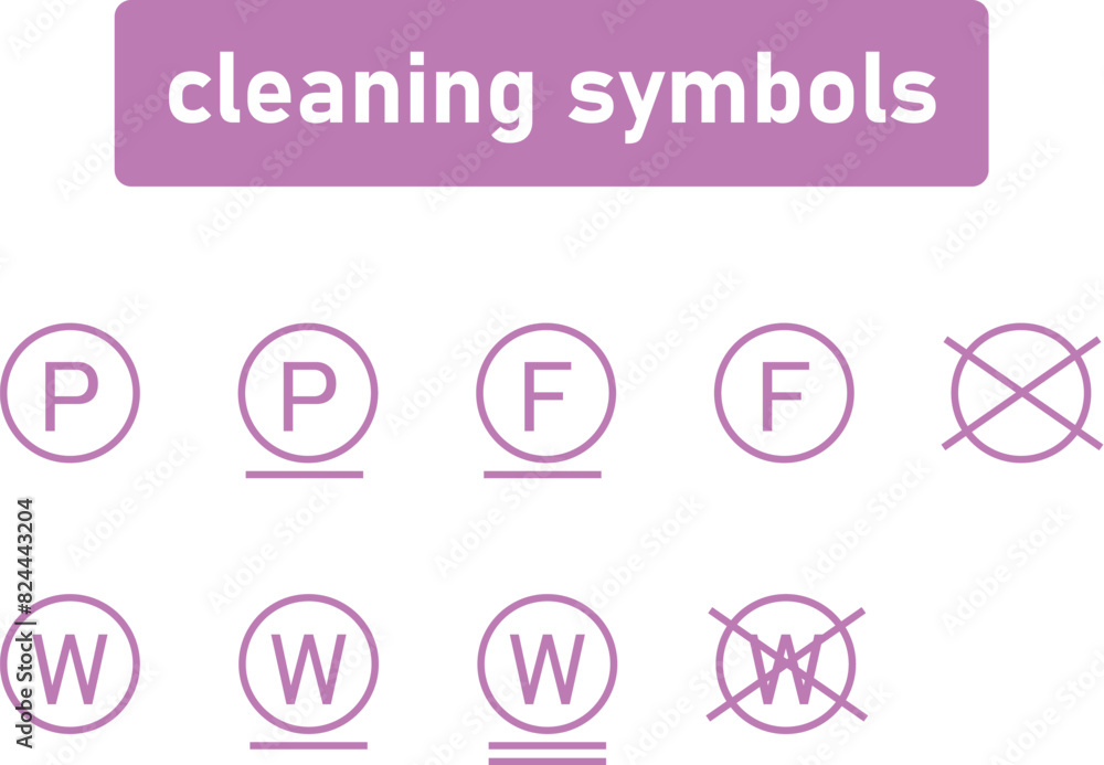 Obraz premium クリーニングの洗濯表示