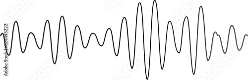 Set of radio Wave icon. Monochrome simple sound wave on transparent background. Vector sound wave icon. Music player sound bar. Record interface. Equalizer icon with soundwave line. eps 888.
