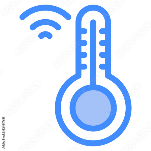 Vector Icon Temperature, thermometer, smart, weather, wifi