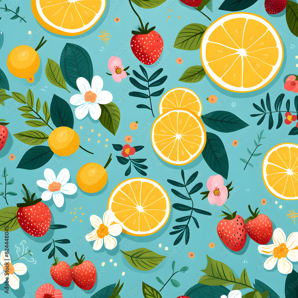 pattern with citrus fruits pattern with citrus fruits