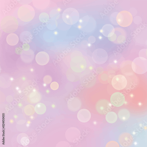 Abstract dreamy pink rainbow stars sparkling background