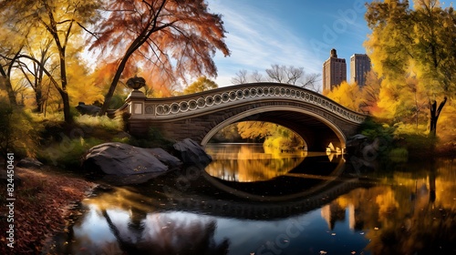 View of Central Park in autumn in New York City photo