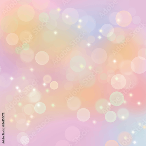 Abstract dreamy pink rainbow stars sparkling background