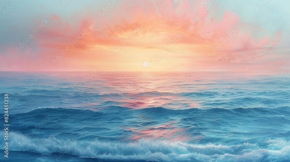 sunrise over the ocean, soft pastel colors, serene , high resolution sunrise over the ocean, soft pastel colors, serene , high resolution