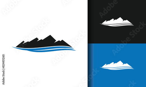 mountains water flow logo