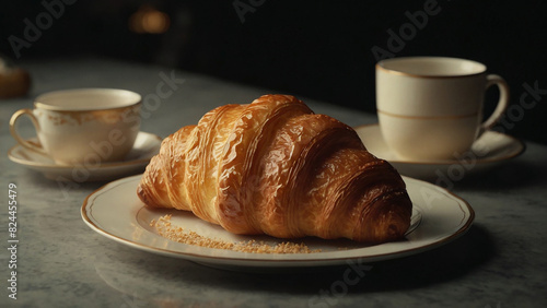 Croissant Couture A Culinary Work of Art   Step into the world of haute cuisine with this film highlighting the elegance and sophistication of a freshly baked croissant. Against an isolated backdrop