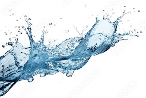 Dancing Water: A Spectacular Splash on a White or Clear Surface PNG Transparent Background.