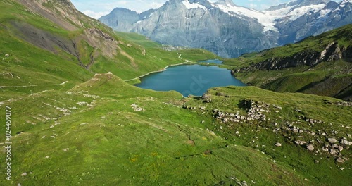 Switzerland - Stunning Drone Flight over Bachsee  photo