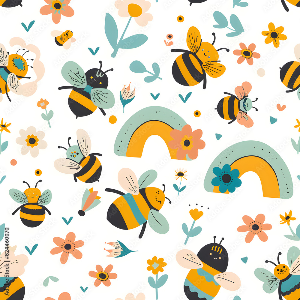 Bee Pattern Bee Pattern