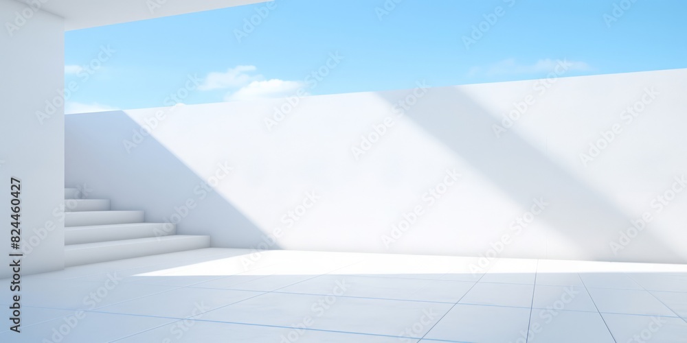 Obraz premium 階段と青空