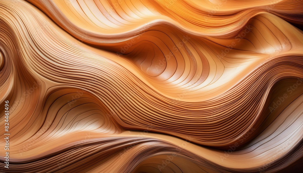 Obraz premium a natural and earthy background image showcasing a beautiful shiny wood grain texture.