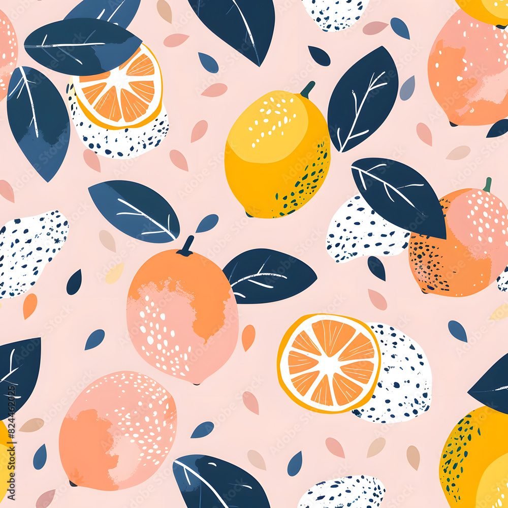 pattern with citrus fruits pattern with citrus fruits
