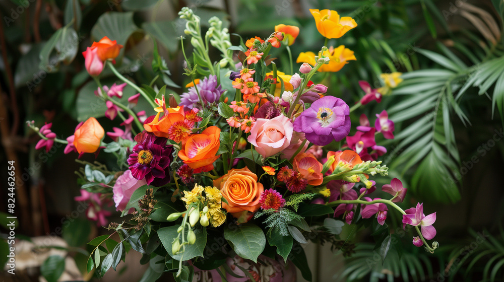 Obraz premium A wonderful bouquet of flowers that will bring joy and beauty, constituting the perfect gesture of gratitude and love.