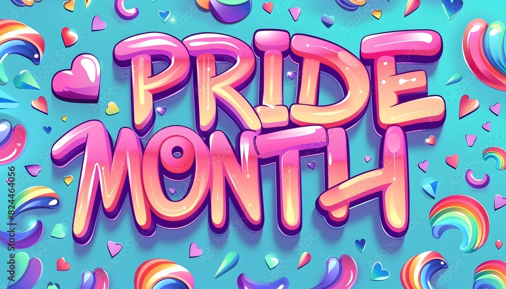 Pride Month banner. LGBT Community