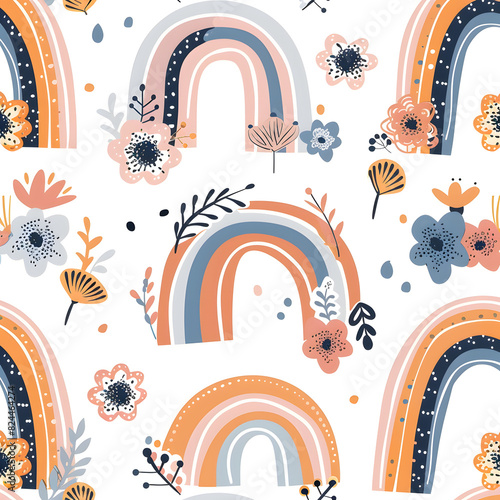 Boho rainbow pattern