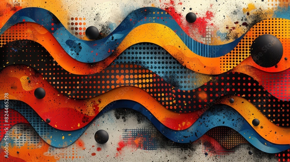 High-definition surreal graphic shapes with a dynamic composition, designed for small business stickers, including ample copy space High-definition surreal graphic shapes with a dynamic composition, designed for small business stickers, including ample copy space