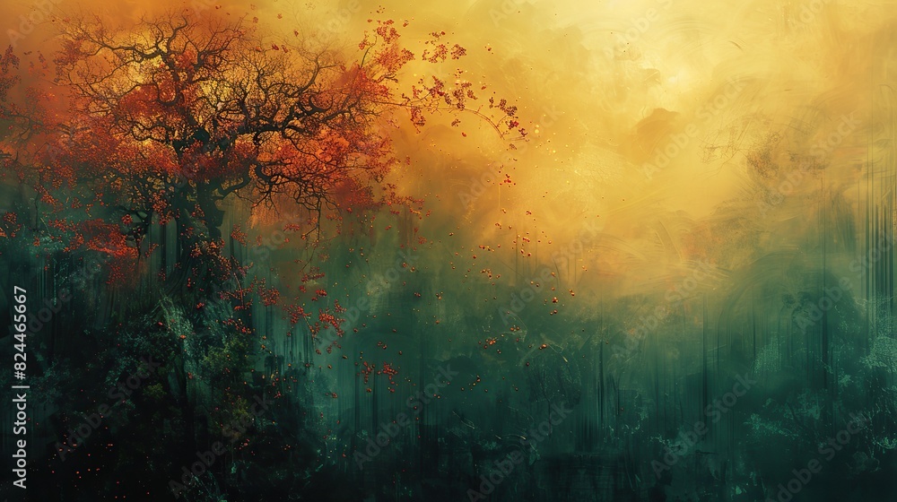An abstract depiction of a barren landscape transforming into a lush garden, symbolizing rebirth. image An abstract depiction of a barren landscape transforming into a lush garden, symbolizing rebirth. image