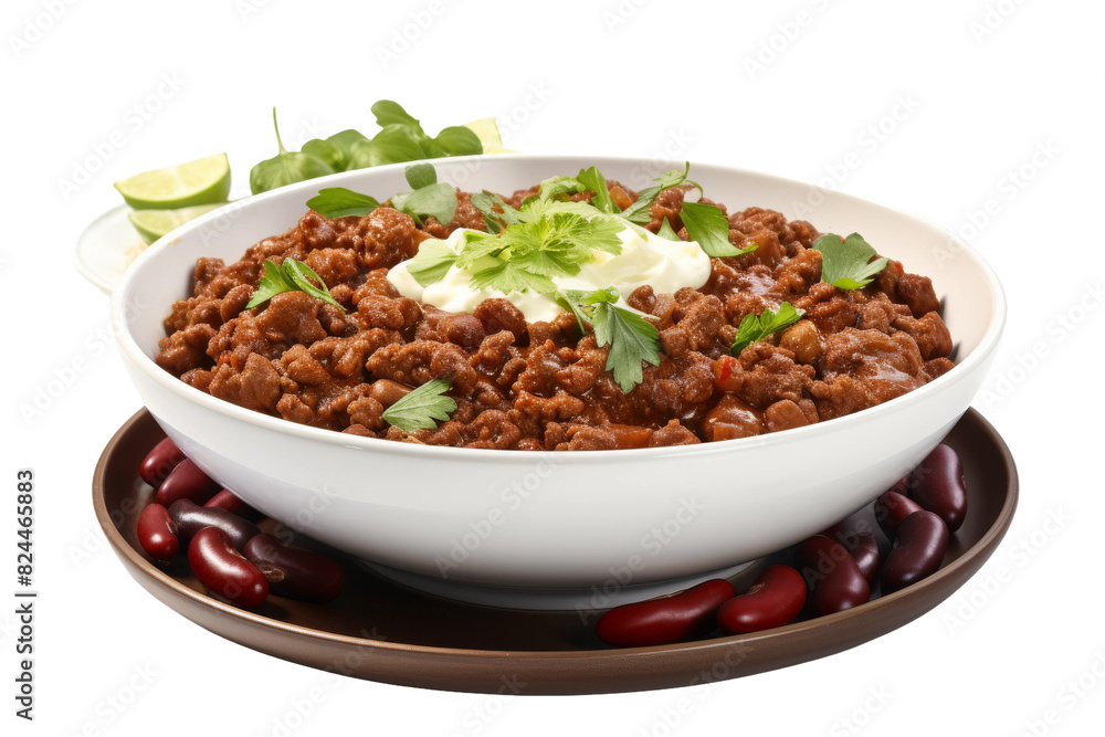 Whispers of Warmth: A Bowl Brimming With Chili and Beans on a White or Clear Surface PNG Transparent Background. Whispers of Warmth: A Bowl Brimming With Chili and Beans on a White or Clear Surface PNG Transparent Background.