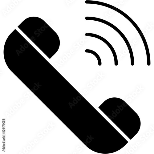 Vector Icon Call, communication, phone, receive, signa