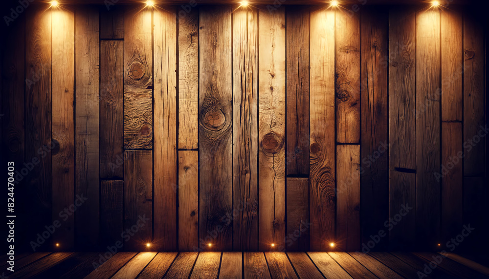 Wood Walls, Warm Incandescent Lights, Soft Yellow Light Wood Walls, Warm Incandescent Lights, Soft Yellow Light