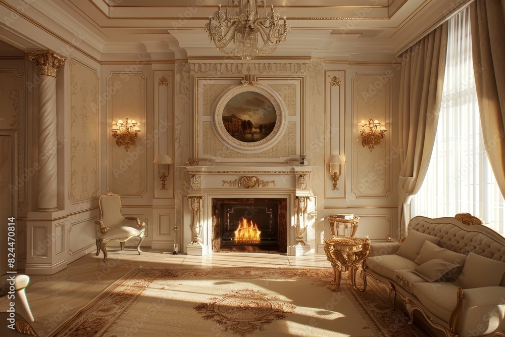 Classical Fireplace Interior Classical Fireplace Interior